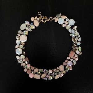 J.Crew muted Pink toned gem necklace